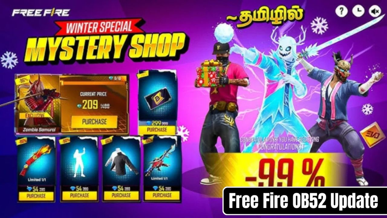 Free Fire OB52 Update: नया Invisible Character,
